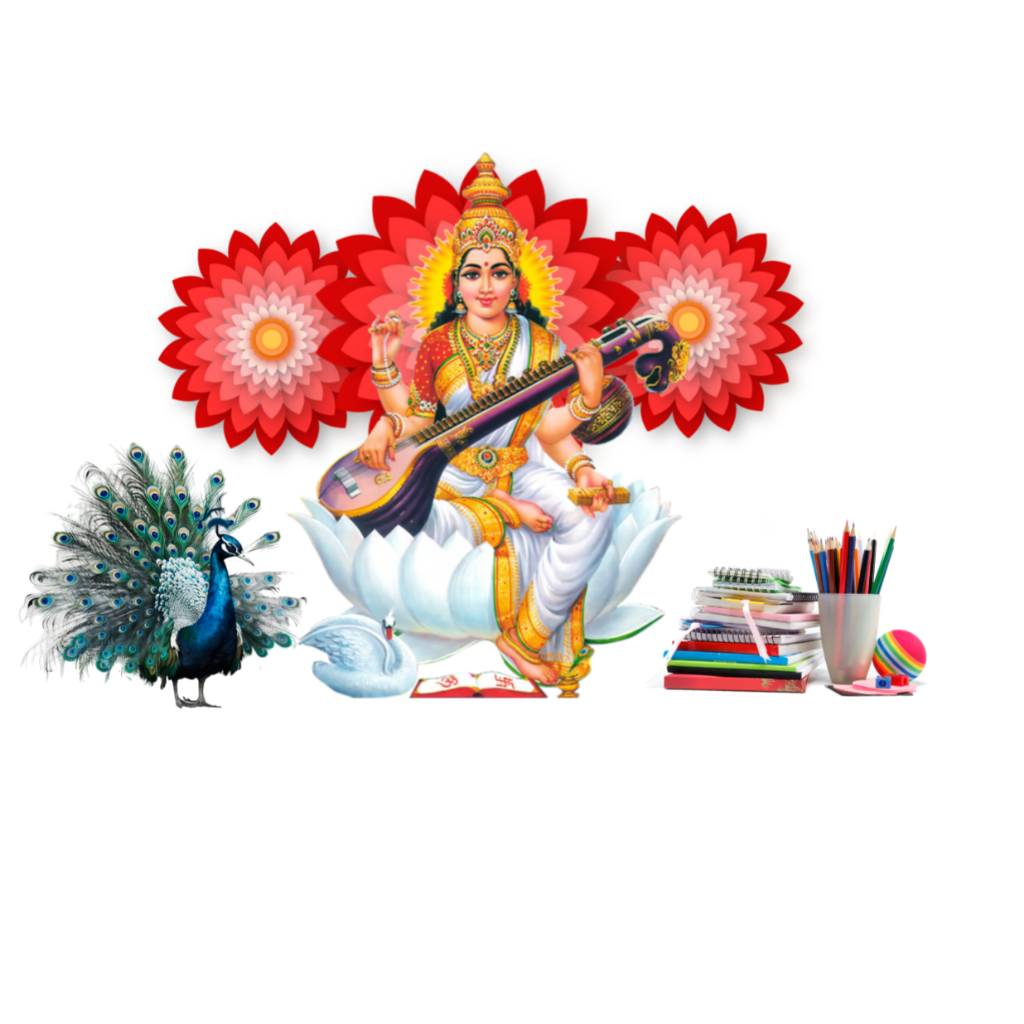 Saraswati Puja banner editing background image download| Basant panchmi banner editing PNG background download - Image 3