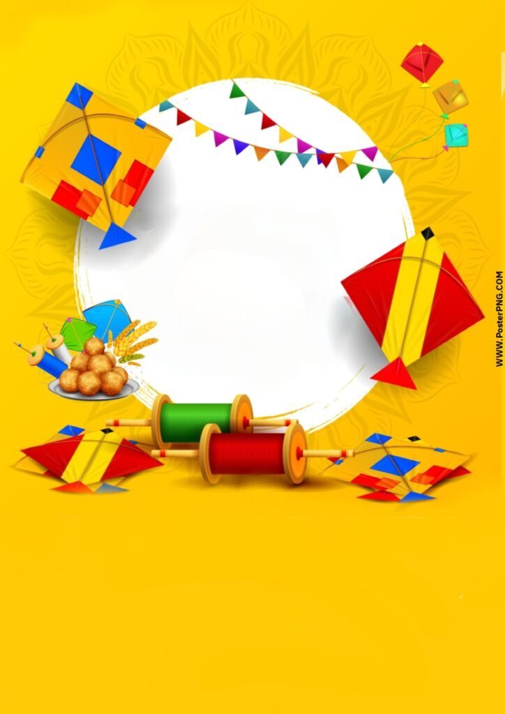 2025 Makar Sakranti ka poster Kaise banaen mobile se| Makar Sankranti poster design PNG background image download - Image 2