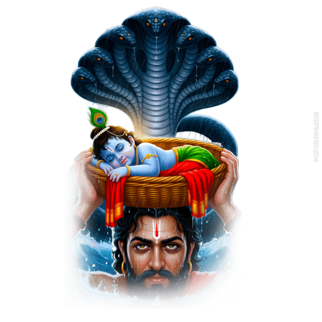 Krishna PNG with Sheshnag, Shri Krishna PNG transparent image free download
