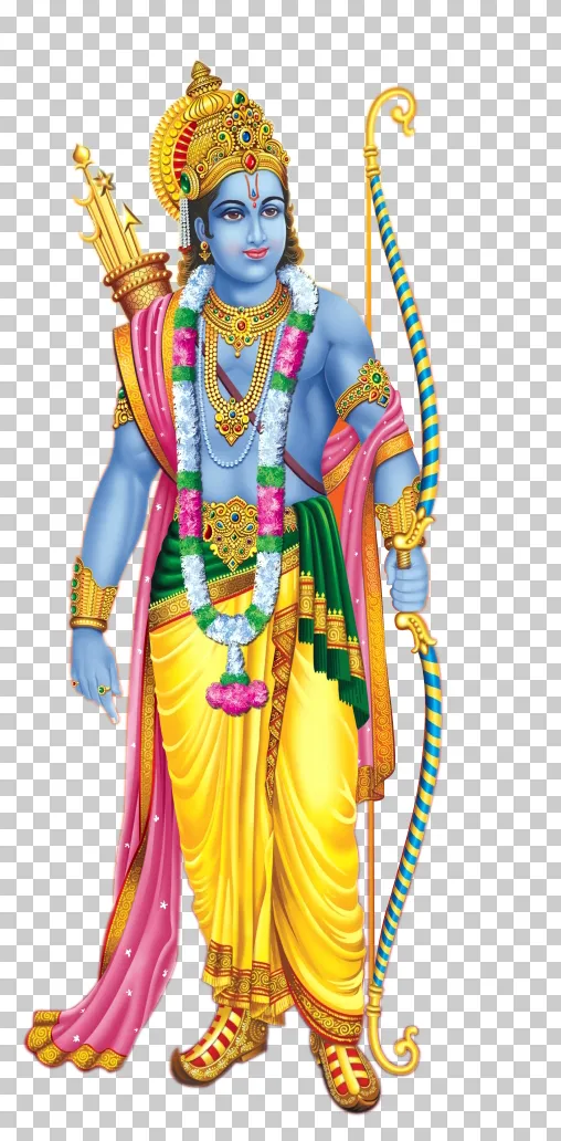 Lord Rama PNG - Shri Ram with Bow and Arrow Transparent Image
