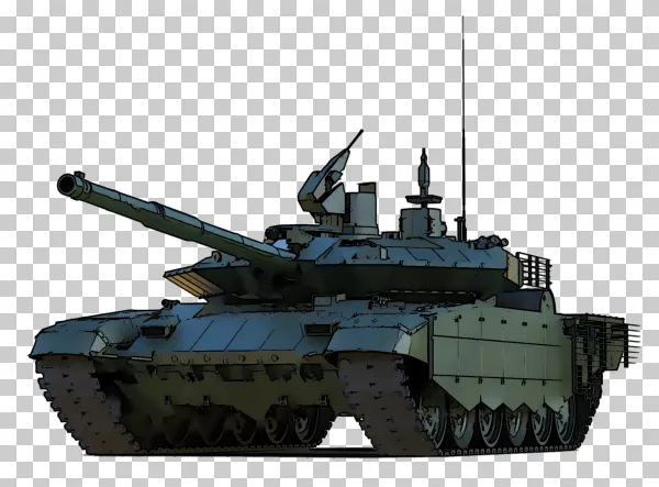 Military Battle Tank PNG – Army Armored War Vehicle Illustration