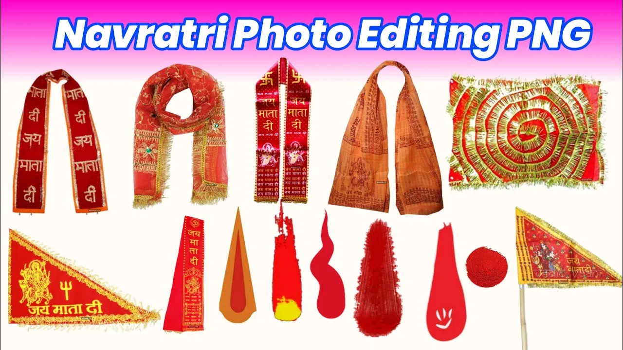 Navratri photo editing PNG | Navratri chunari PNG | Durga puja PNG | Durga puja photo editing PNG