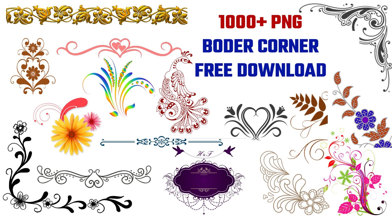 Corner border PNG transparent image | Border corner PNG free download| banner editing PNG images|