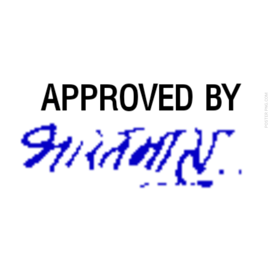 Bharat Mats signature text PNG image download | approved by Bharat Mata PNG