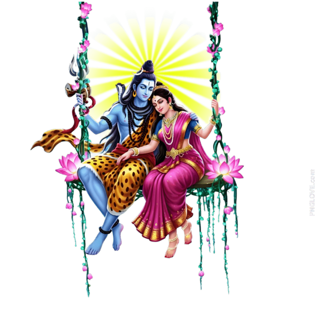 Goddess Parvati and Lord Shiva PNG image download 