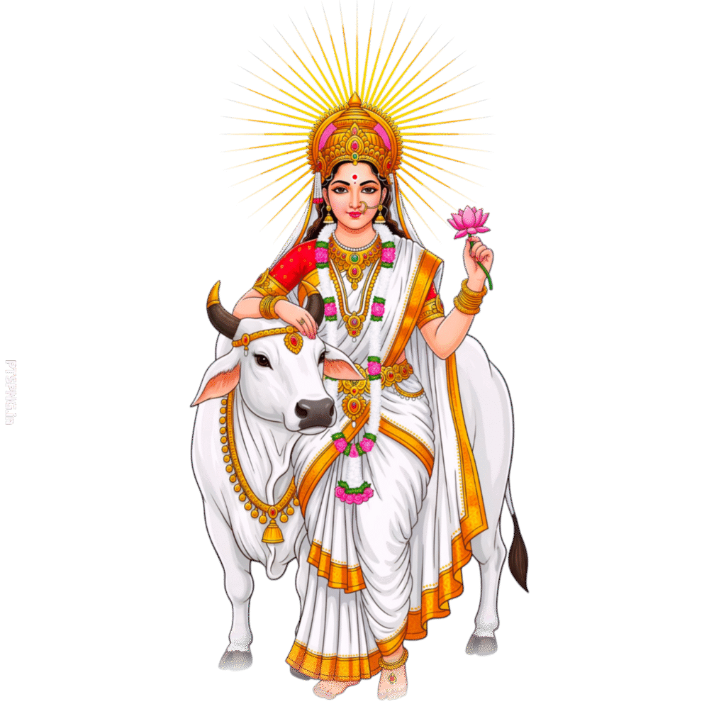 Maa Shailputri HD photo PNG image download for navratri first day editing