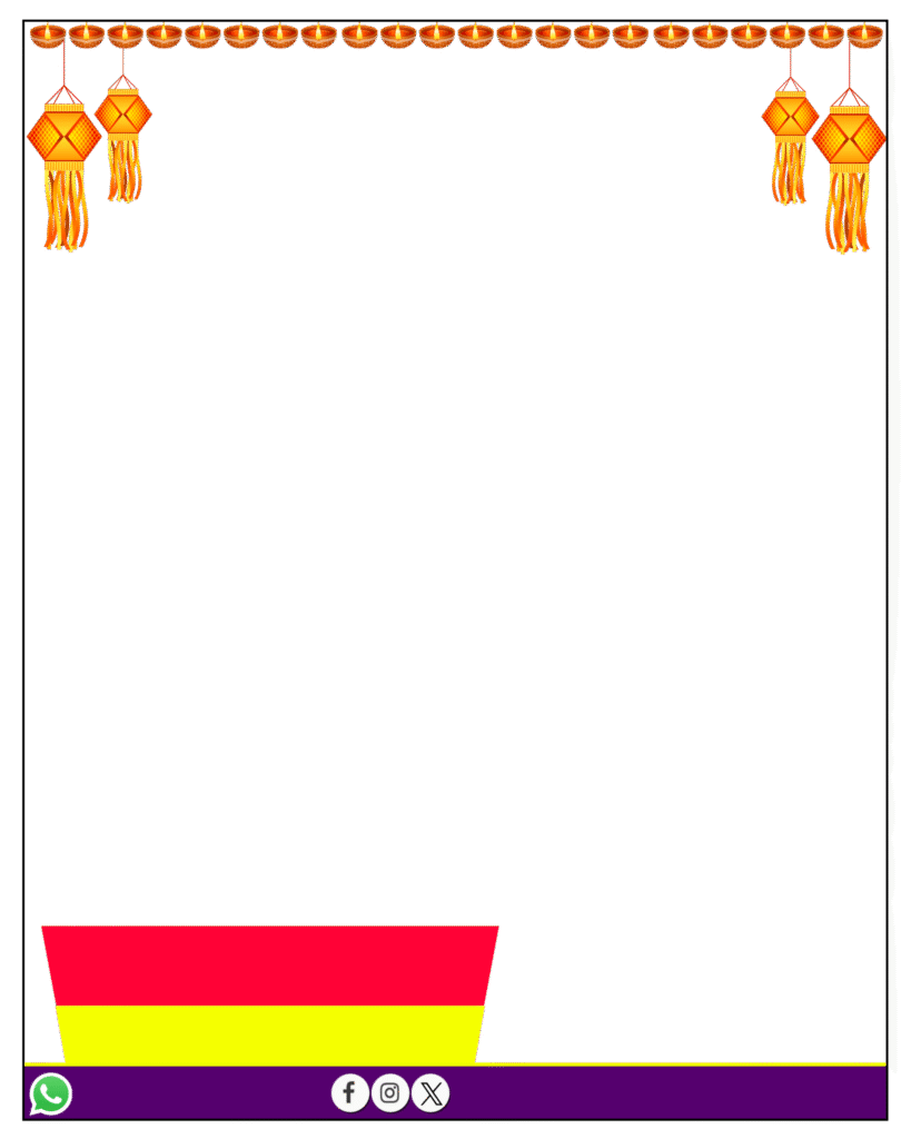 Happy Diwali editing border frame PNG image download