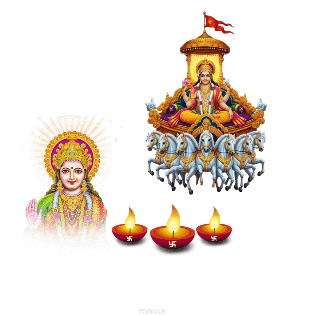 Chhath Puja editing Chhathi Maiya and Surya Dev PNG image download