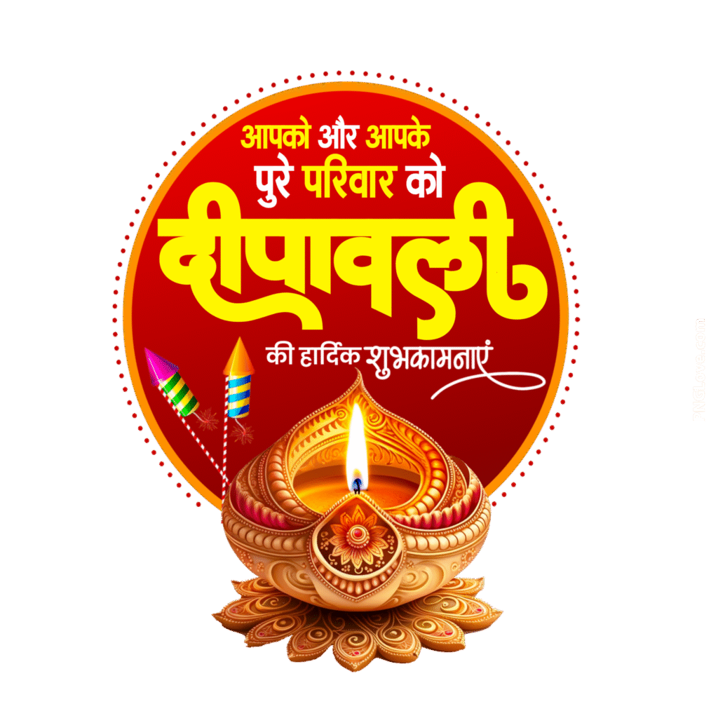 Dipawali ki hardik shubhkamnaen PNG text for Diwali banner editing