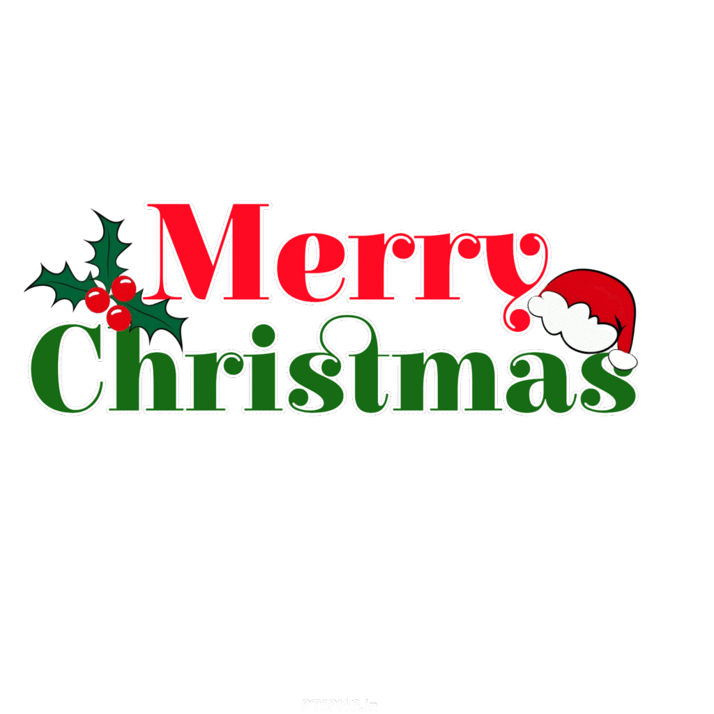 Marry Christmas text PNG image download
